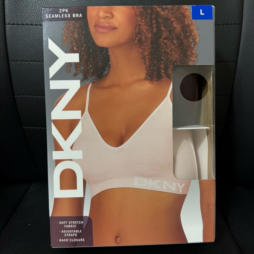 DKNY 2 Pack Seamless Bra/ Large